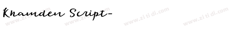 Khamden Script字体转换